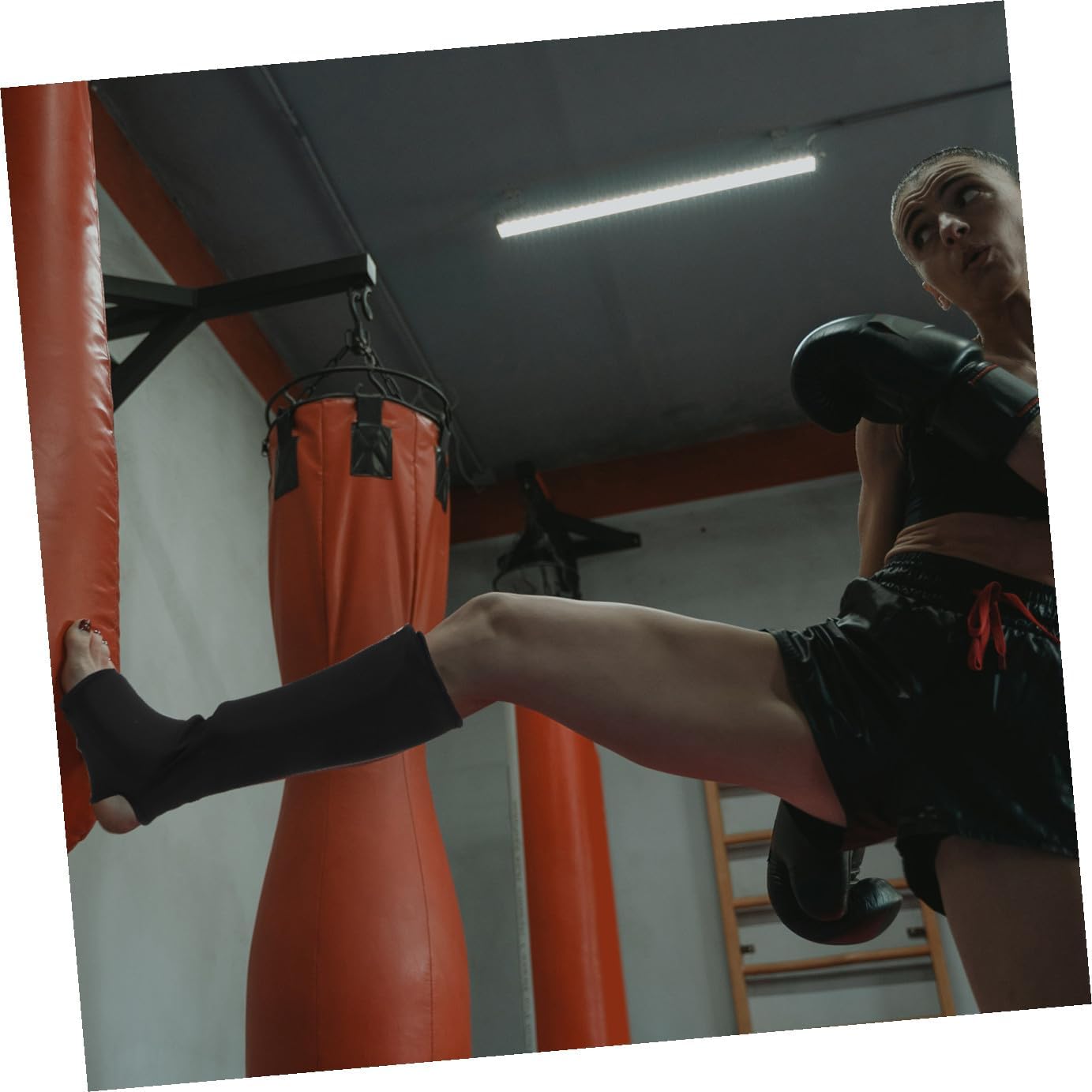 BESPORTBLE Karate Shin Boards Breathable Protective Shin Pads with Sock Design for Taekwondo Martial Arts Sparring Lightweight Calf Guards with Moderate Curve Protection and Comfortable Fit