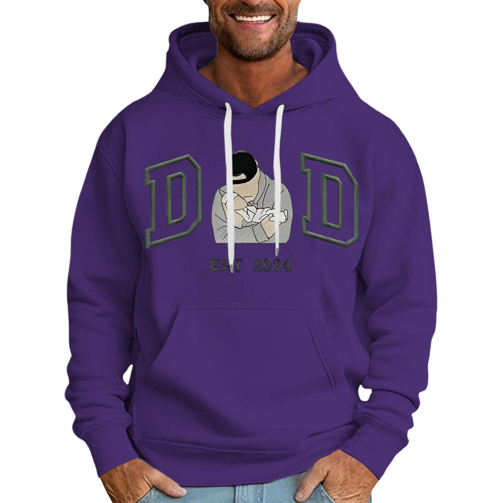 Sudaderas hombres con capucha sudadera informal estampada de invierno 5