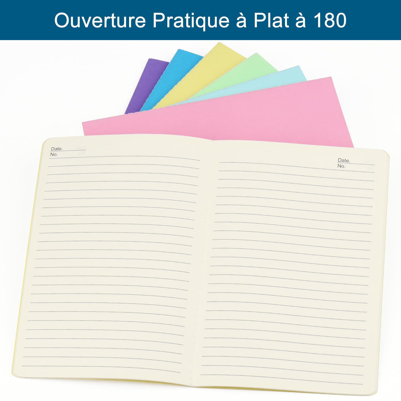 Lot De 24 Cahiers A5 Vierges - 12 Couleurs, 60 Pages Chacun, Papier 80g, Coins Ronds, Reliure Fil - 4