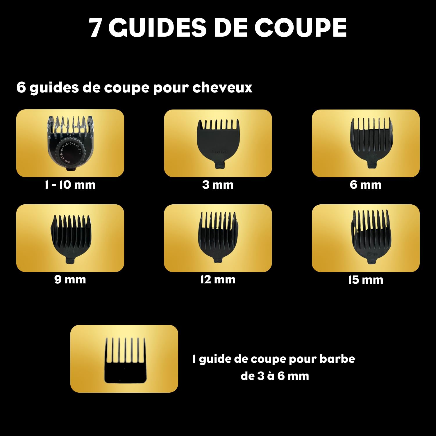 LITTLE BALANCE 8789 Multi 6 Barber Inox, Tondeuse barbe,Tondeuse Cheveux, Rasoir électrique, Tondeuse Corps,Nez Oreilles, Multifonction, 6 têtes interchangeables, Sans fil, Socle de rangement, Noir