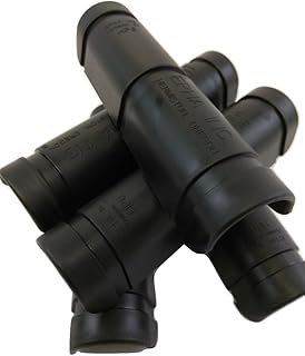EPHA HP6-B 3.25" x 6" Black Hydrocarbon Hose Protectors w/Ties (pkg/5)