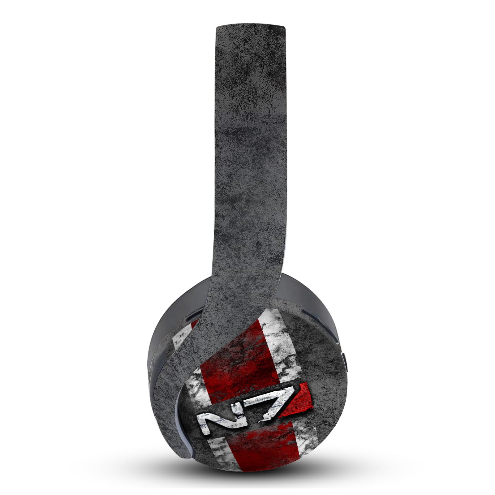 Head Case Designs Officially Licensed EA Bioware Mass Effect N7 Logo Distressed Graphics Vinyl Sticker Skin Decal Cover Compatible with Sony PlayStation PS Pulse 3D Headset