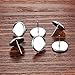 HOUSWEETY 30pcs Stainless Steel Stud Earring Cabochon Setting Post Cup Fit for 12mm