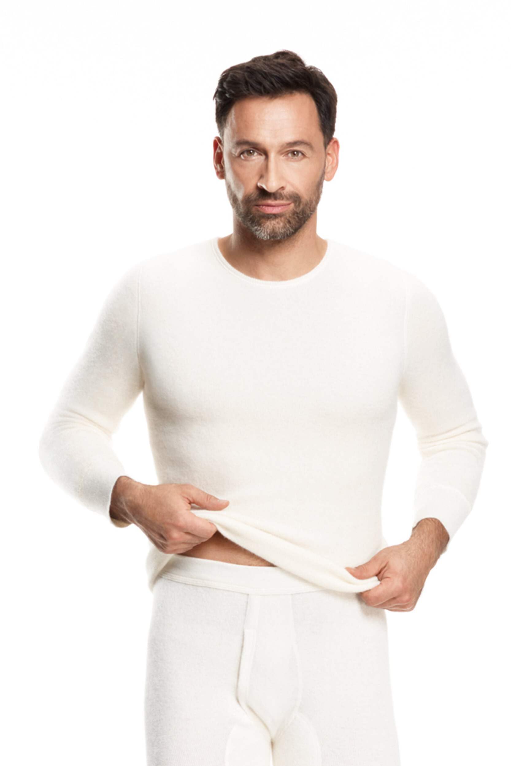 Medima Herren Hemd Langarm - Angora 100 Weiss XL