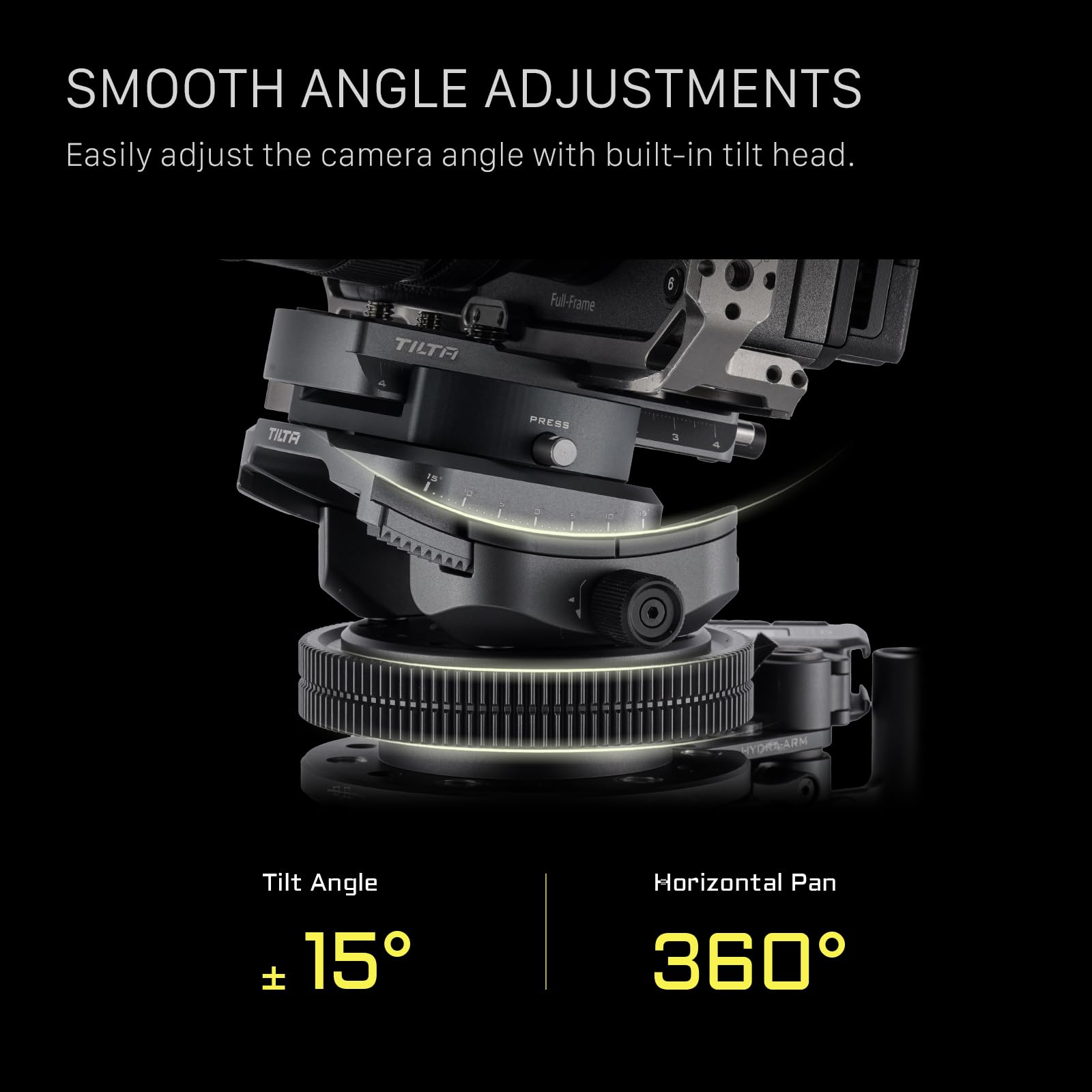 Tilta Hydra x Dan Ming Kit de Base Speed Pan System, Système de Fixation pour Voiture avec Mini-tête Inclinable - Noir HDA-T19-A