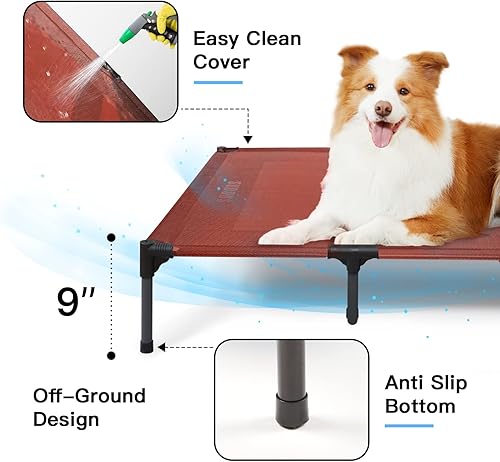 Miniatura 3 de SUDDUS Cama elevada para perro impermeable al aire libre, cama elevada portátil para perro, cama para perro fuera del suelo, cama para perro, fácil