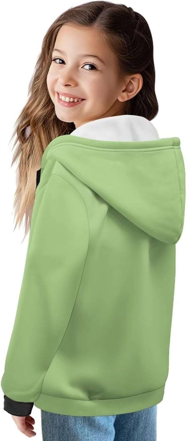 Cute Zip Up Hoodies for Teen Girls Graphic Fall Clothes Sweatshirts Jacket Fleece Lining