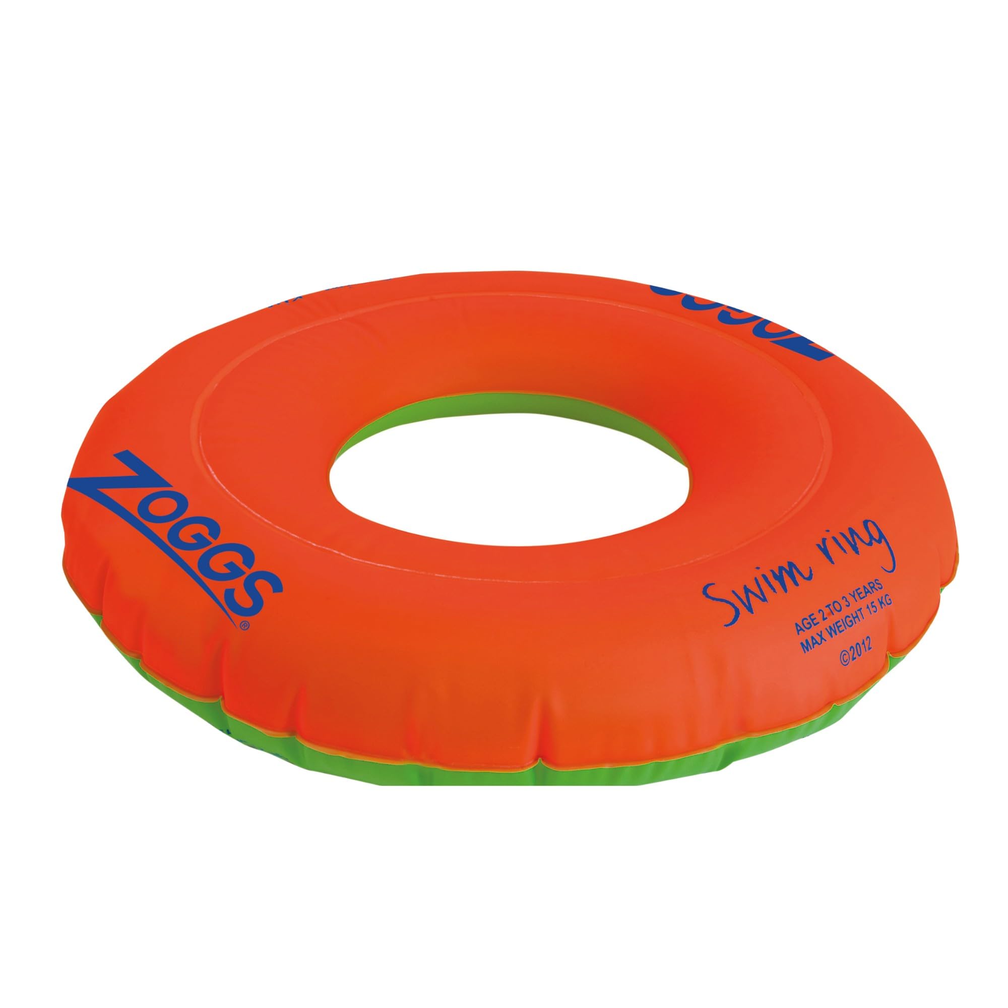 Zoggs Kids Swim Inflatable Floatation Ring, Swim Ring - Orange, 2-3 Years