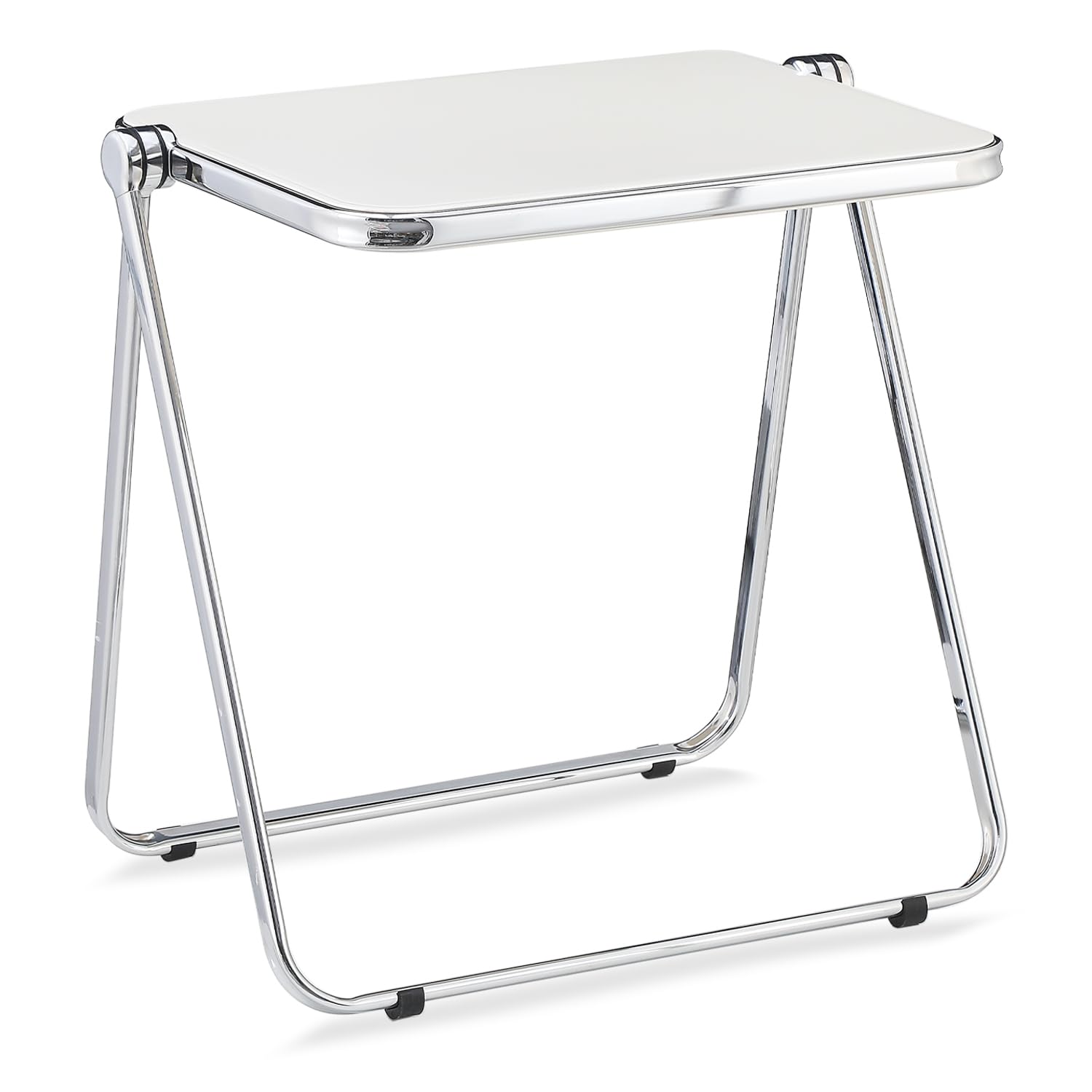 KAIHAOWIN Folding TV Tray Table Acrylic Foldable Table No Assembly Required Tiny Desk for Home Office Side Table Small Computer Desk for Small Spaces