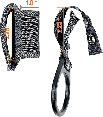 Miniatura 8 de TAFTACFR Soporte compacto para linterna (parte superior abierta) + soporte de correa de anillo de linterna para sostener Mag Lite y otras linternas