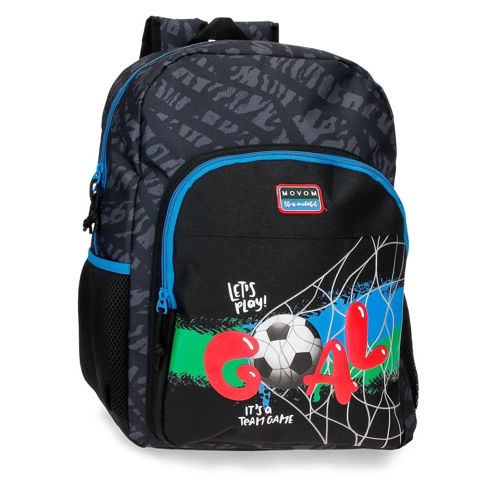 Movom Offside School Backpack Black 30x40x13 cm Polyester 15.6L