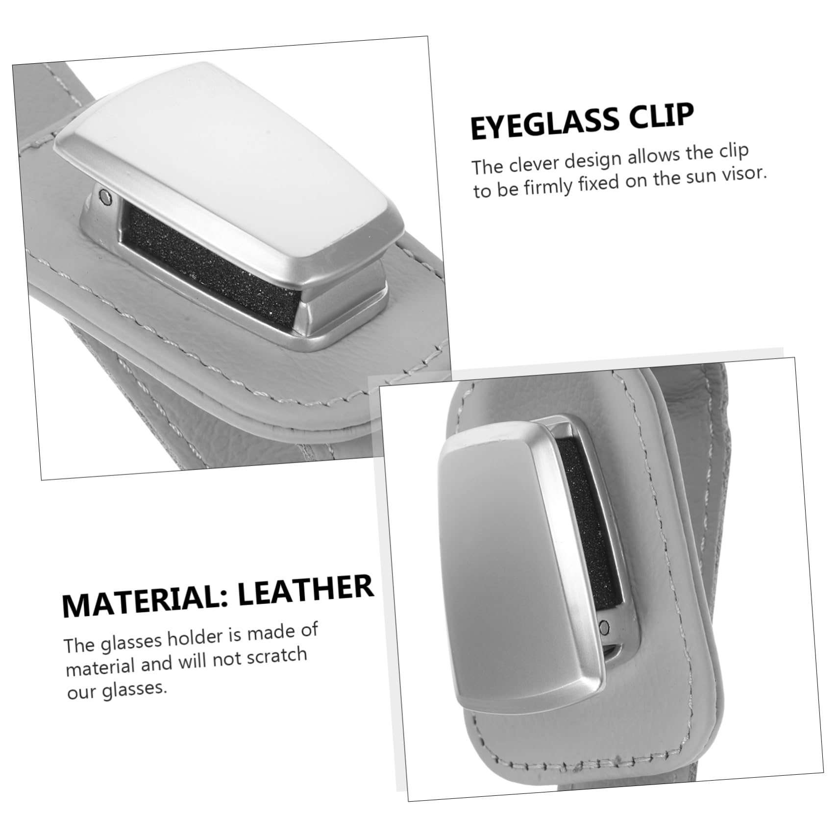 Gatuida 3piezas Soporte para Gafas De Coche Clip para Visera Organizador Duradero De Lentes y Tarjetas Protección contra Caídas y Arañazos Diseño Inteligente para Vehículos