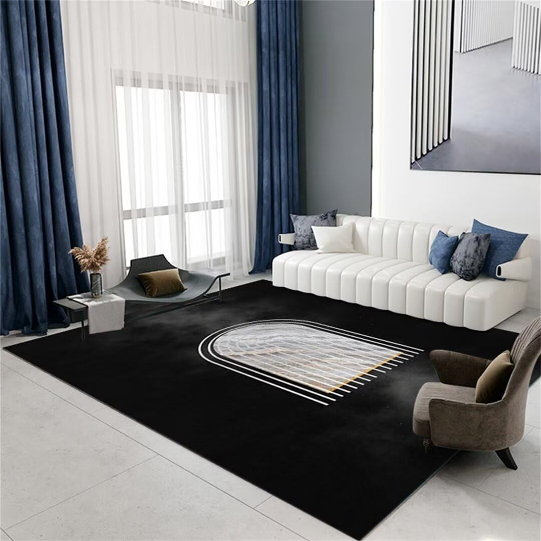 Tapis durable à rayures simples 160x200cm pour tapis de sol salon