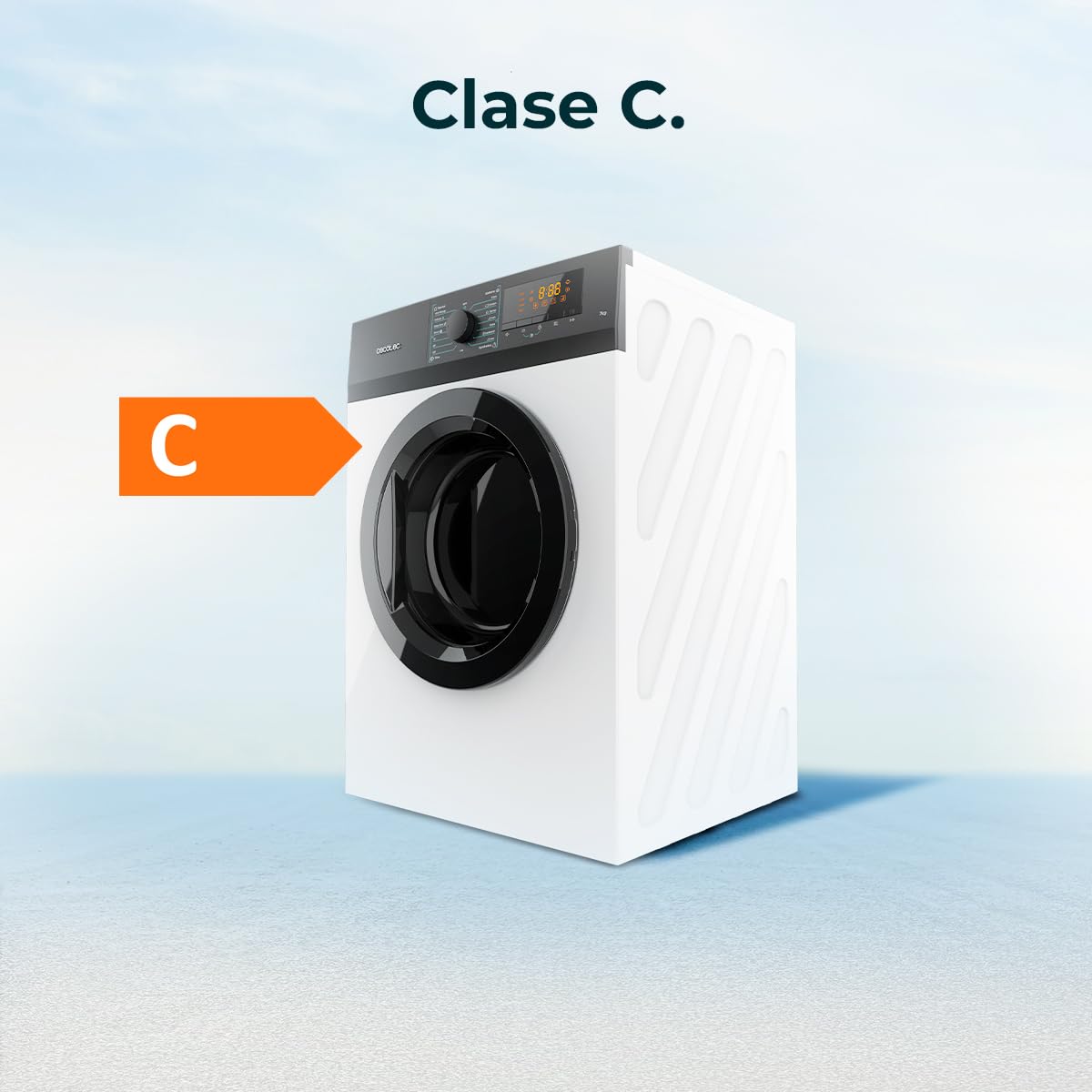 Cecotec Secadora 7 kg Bolero DressCode Dry 7200V C, Clase C, Sistema de Evacuación, 15 programas, Secado automático, Planchado fácil, Kid Lock, DelayStart, Giro Bidireccional, Función Silence