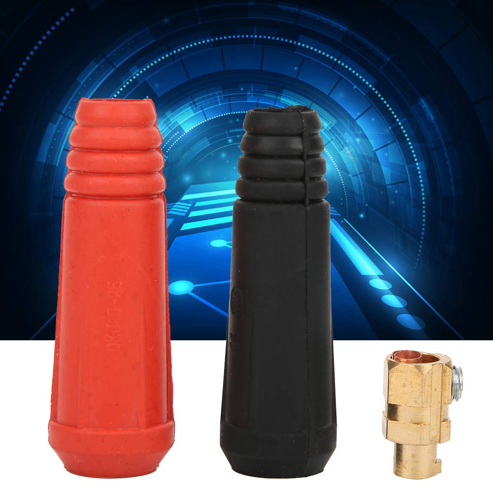 Quick Plug 10-25 Square European Style Welding Machine Connector High Quality Long and Easy Installation Red Black