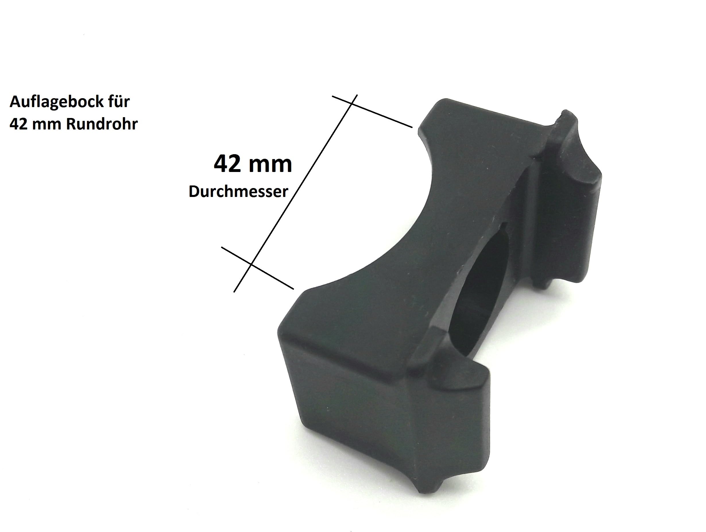 Doppelstabmattenzaun Befestigung Halterung Pfosten Zaun Auflage Rundrohr Wahlweise für 34mm, 42 mm oder 60mm Durchmesser Dämpfer für z.B. 8/6/8 oder 6/5/6 Stabmatten + Klemmplatte (20 Stück 42mm)