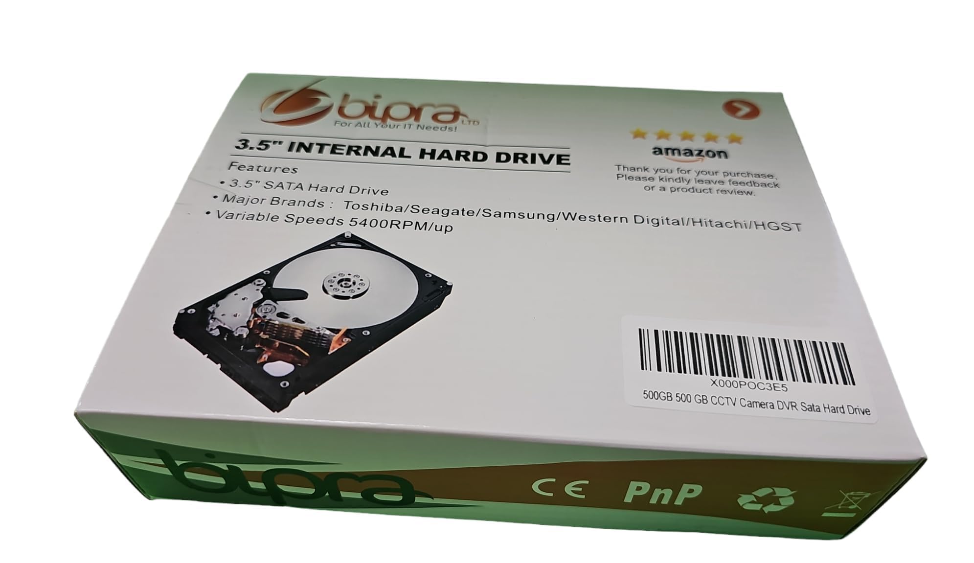 Disco rigido per telecamere a circuito chiuso DVR SATA, 7200 giri/min, 3,5" 500 GB