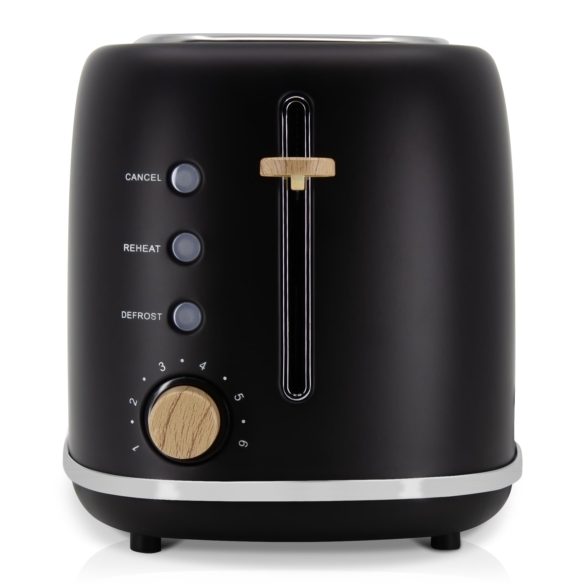 briebe Nordic Ensemble Grille Pain 2 Fentes Tranches Larges, 6 Niveaux de Dorage + Bouilloire Électrique 1,7 L sans Fil, 2200 W, sans BPA, Pack Petit Déjeuner Électroménager, Design Nordique, Noir