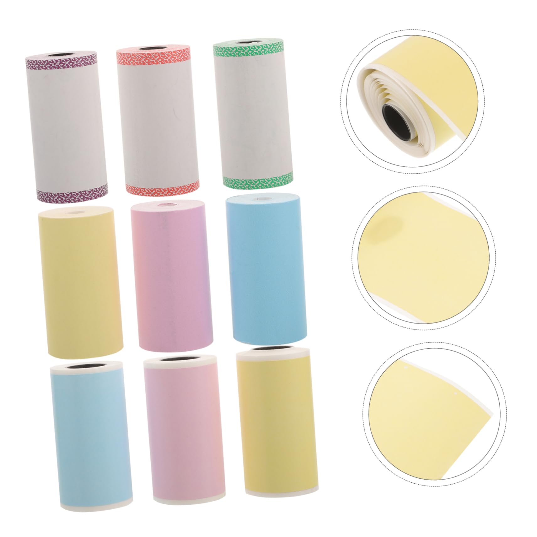 jojofuny 5 Set Etichette Termiche Adesive Colorate Per Mini Stampanti Etichette Per Spedizioni Prezzi E Bottiglie Impermeabili E Facili Usare 9 * 5