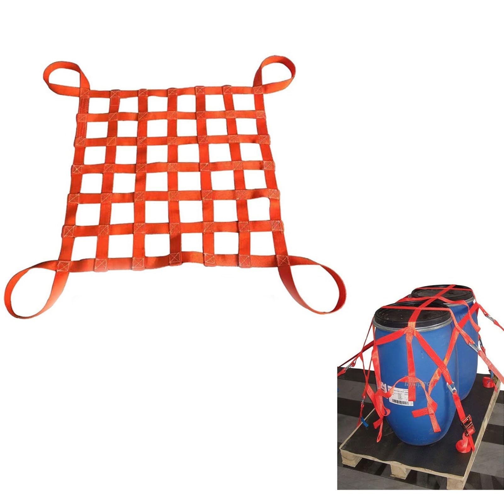 Correas De Red De Elevación - Red De Seguridad De Carga De Red De Correas, Redes De Eslinga De Elevación De Carga, Red De Elevación De Eslinga De Poliéster Plana, Carga De 0,3 A 3,5 Toneladas ( Size :