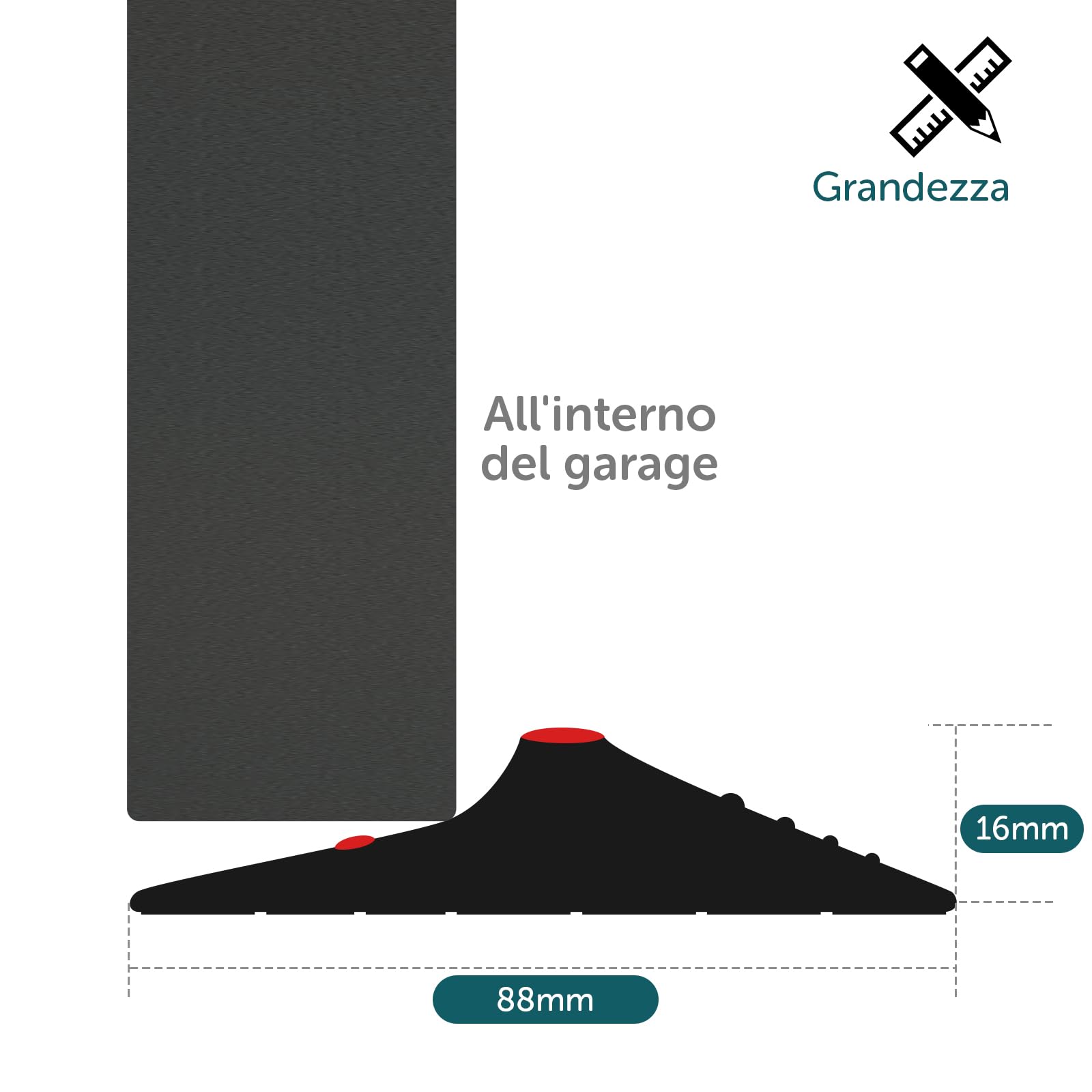 shinfly Guarnizione Soglia Porta Garage 3 m, La Paratie Antiallagamento per Garage è Adattata per La Parte Inferiore Della Porta Del Garage, Barriera Antiallagamento Protegge Dalle Acque Piovana