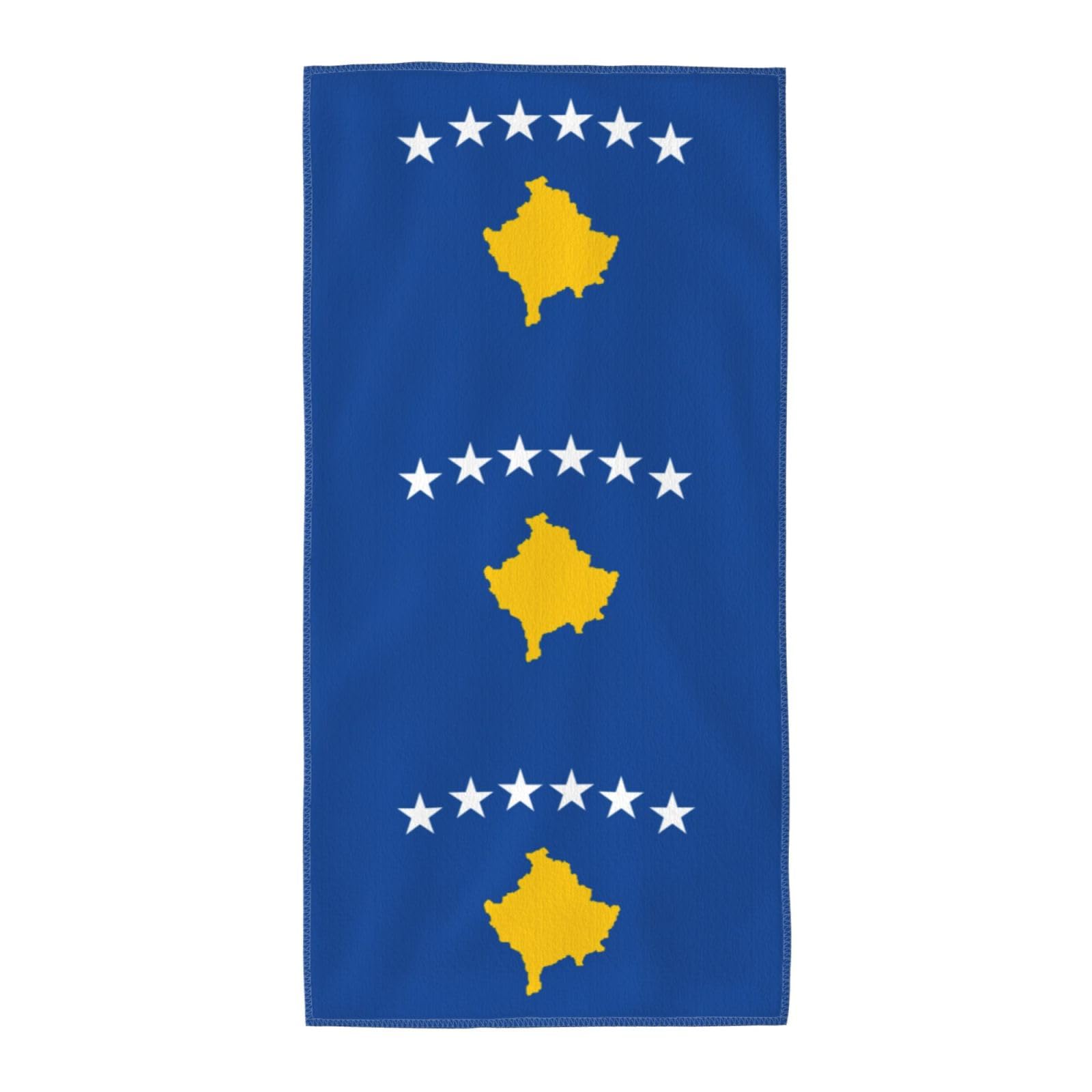 DIEzig Flag Of Kosovo Fashion Printed Long Bath Towel For Pool Side Seaside Holiday