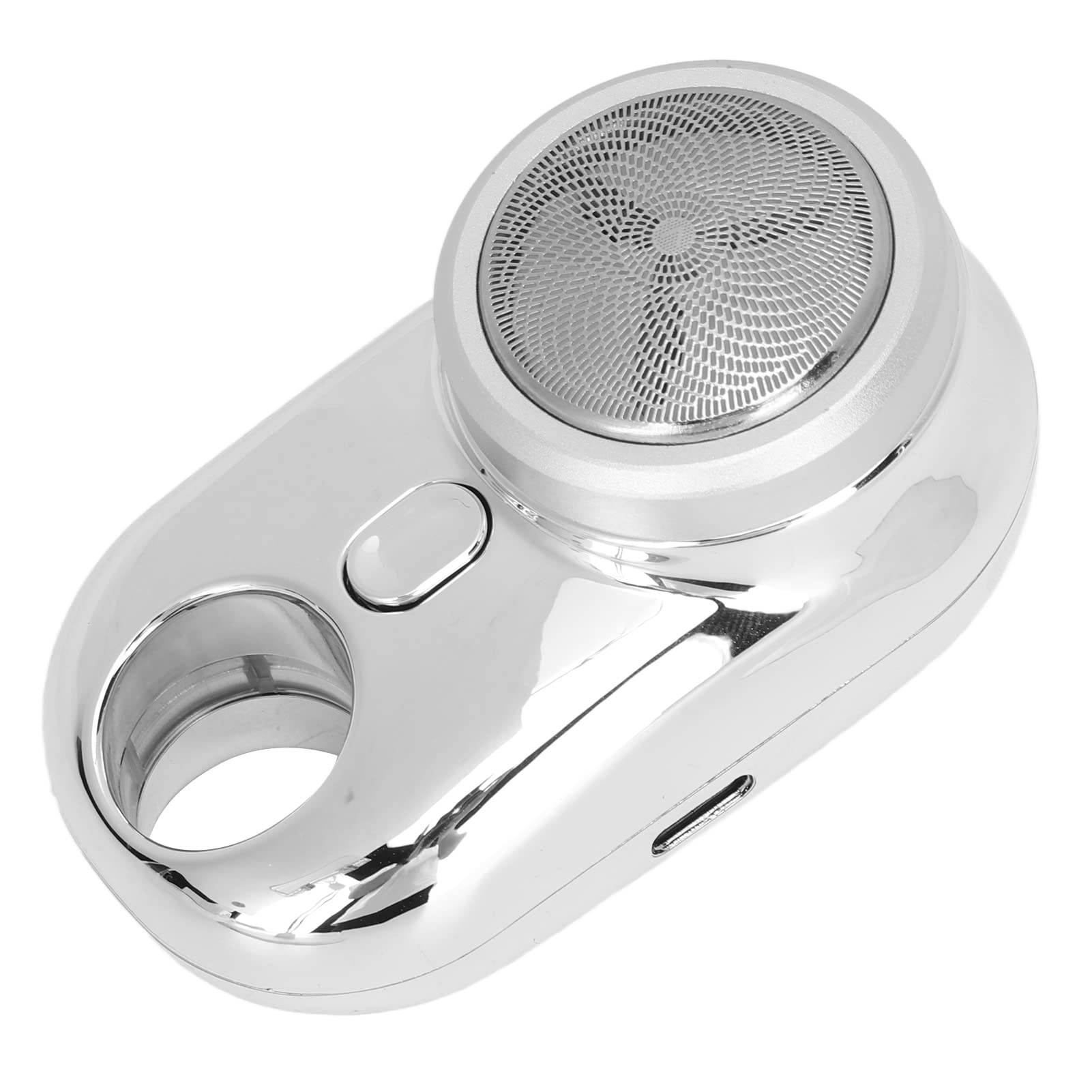 Portable Electric Beard Trimmer Mini Beard Trimmer Ipx7 Waterproof USB Rechargeable Pocket Trimmer Dynamic Beard Grooming, Travel Friendly Beard Groomer (Silver)