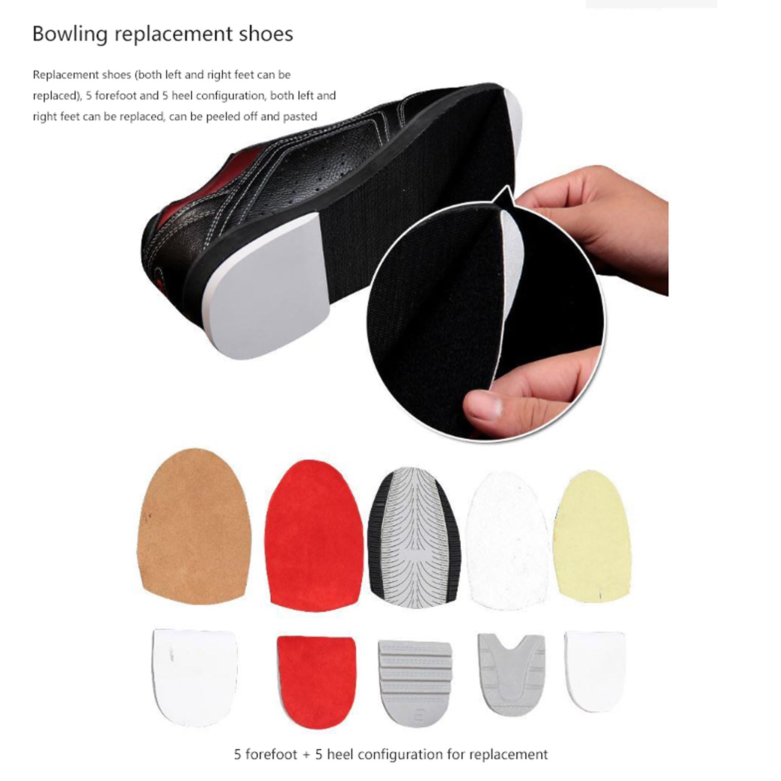 Hommes Chaussures De Bowling,Chaussures de Bowling pour Femme,Chaussures D'entraînement De Bowling,léger en Cuir véritable Respirant,avec Semelle Interchangeable,pour droitiers et gauchers