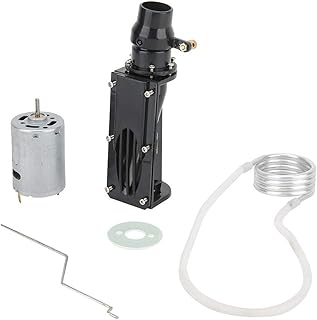 Jopwkuin RC Jet Boat Brushless Motor, 380 Motor Surface Smooth RC Water Jet Boat Pump Spray, Water Jet Pump Propeller, for RC Model Kits (Black)