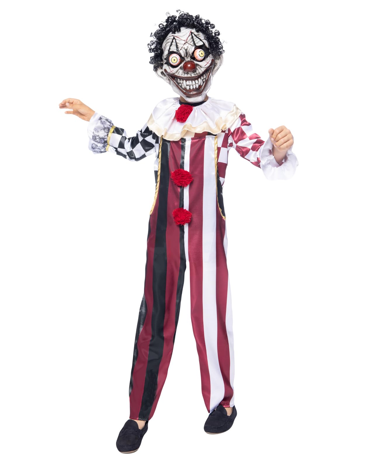 Funidelia Costume Pagliaccio Terrificante Deluxe Uomo | Include Pantaloni, Camicia, Fascia, Occhiali E Mandolino | Taglia S | Per Halloween E Carnevale - 3