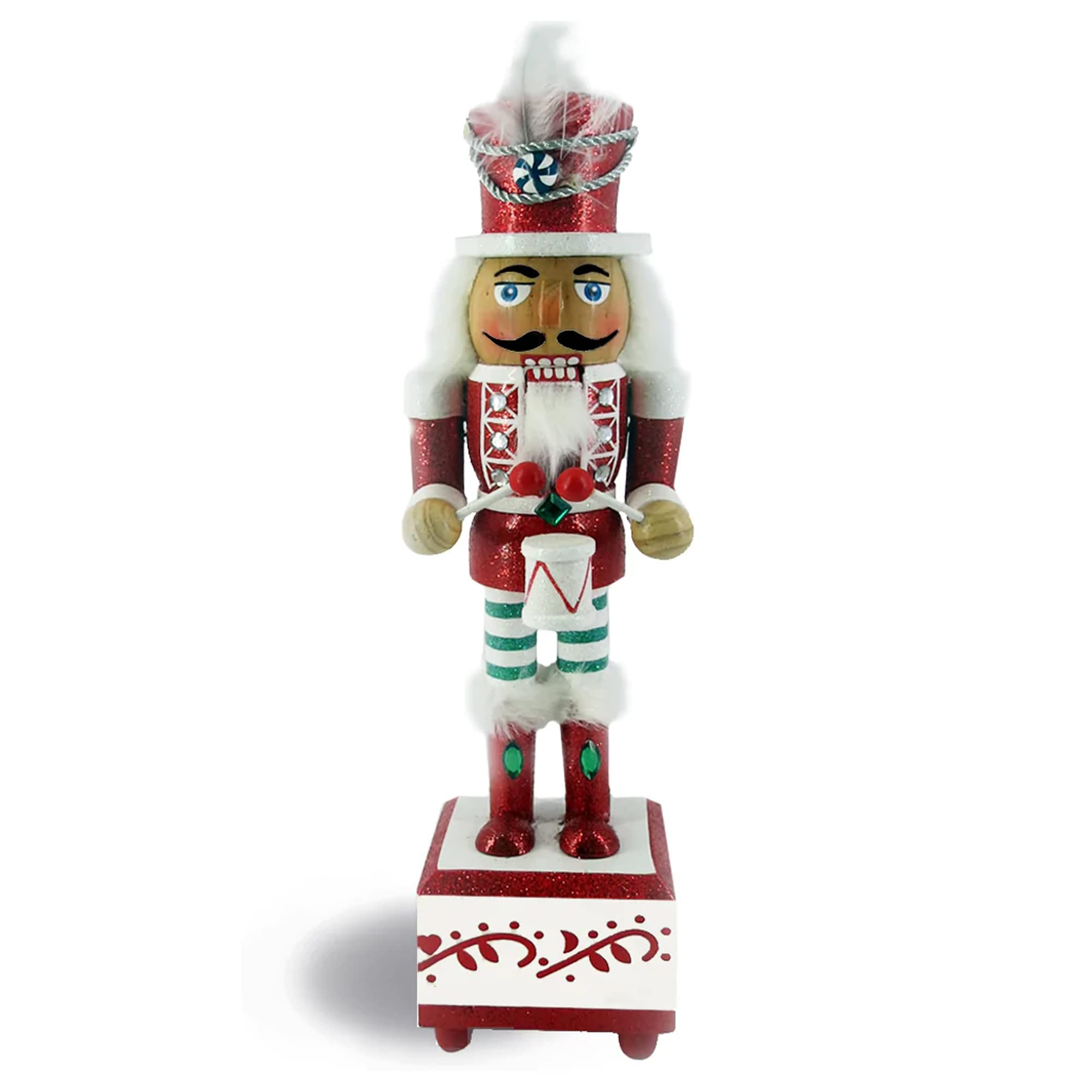 Nutcracker Ballet Gifts, Nutcracker Music Box Playing Dance of The Sugar Plum Fairy, Christmas Ornaments, Wooden Figure Decoration for Holiday Home Decor, Ideal Xmas Ornament, 12 Inches