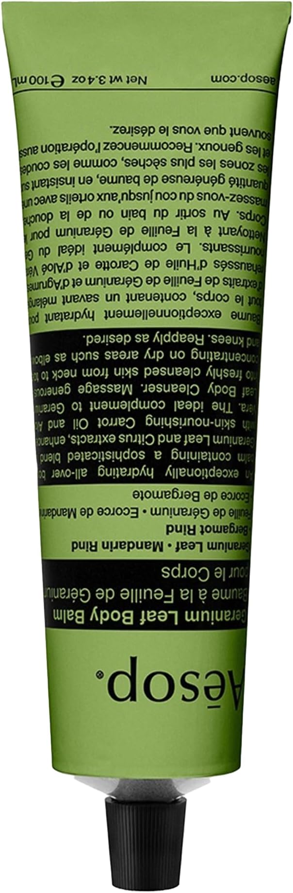 Geranium Leaf Body Balm | Soothing, Balancing Hydration with Geranium Leaf, Mandarin Rind, Bergamot Rind & Nut Oils | Green Citrus Fresh Scent | 100 mL / 3.4 oz