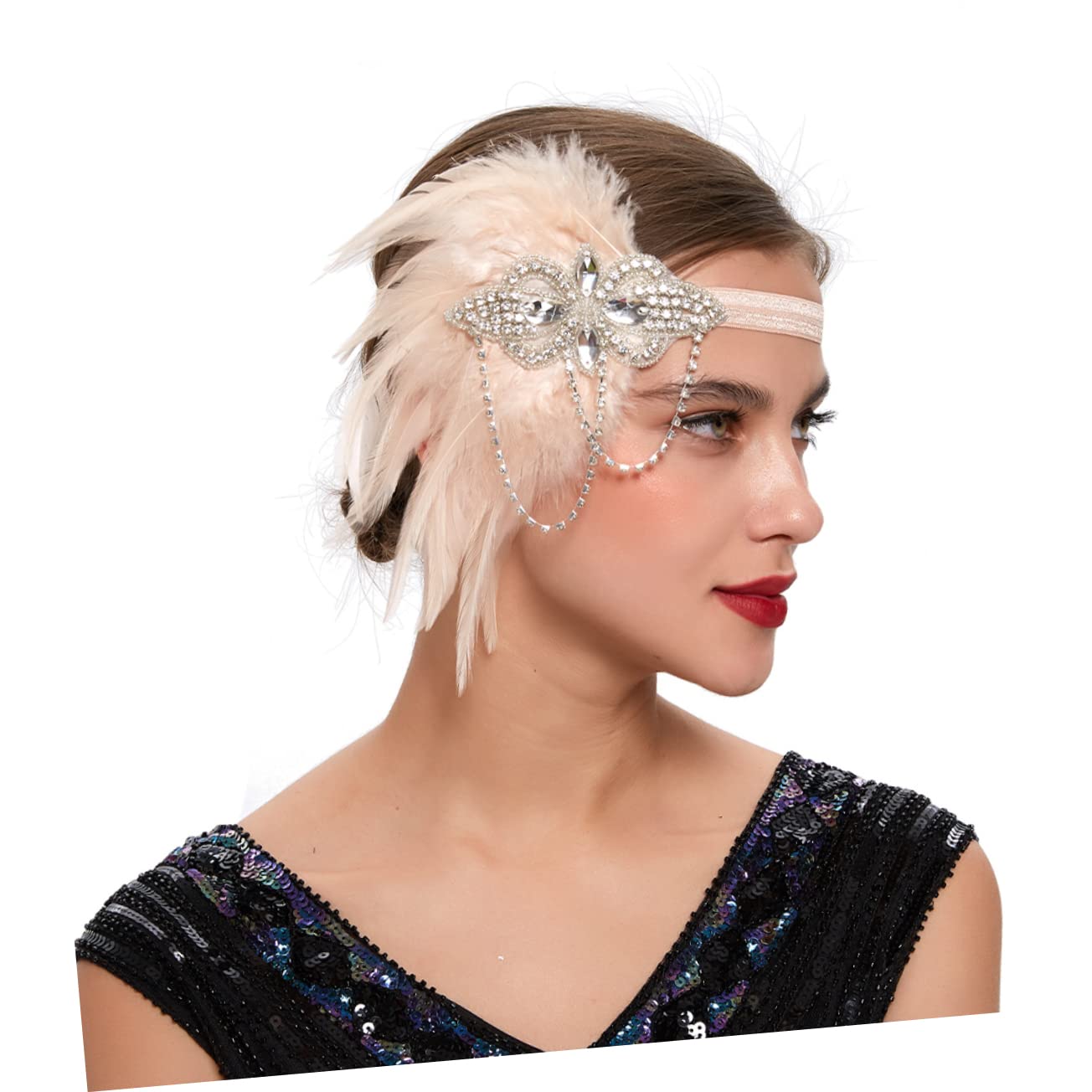 LIFKOME 5 Diademas De Los Años 20 Tocado De Novia De Los Años 20 Pinzas Para El Pelo Doradas Joyería Para El Pelo De Los 20 Accesorios Para Mujer Tocado Diademas De
