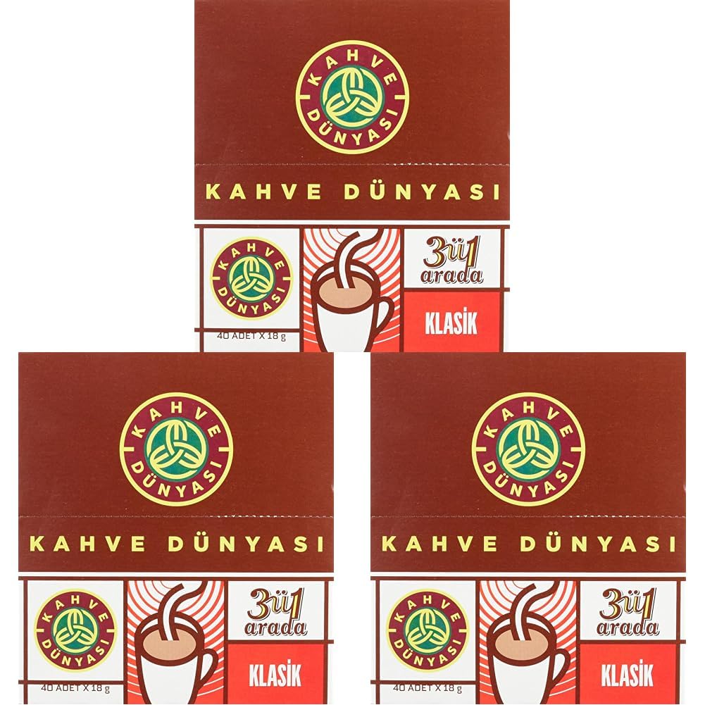 Kahve Dünyası Kahve Dünyası 3'Ü 1 Arada Klasik Hazır Kahve 40'Lı (3 paketi)