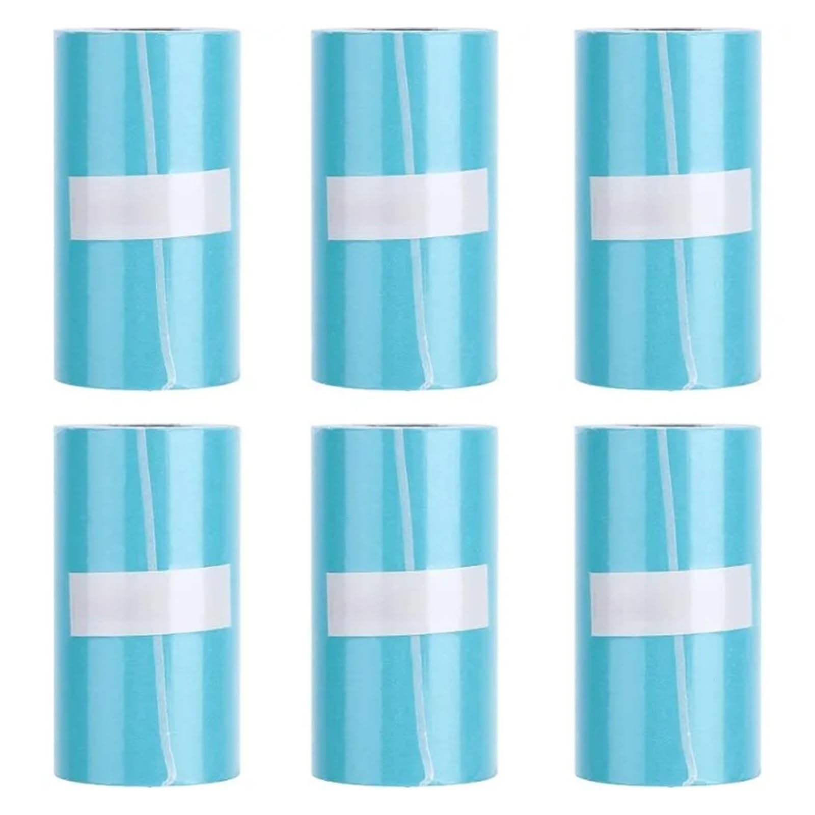 Papier thermique, Lot de 6 rouleaux de papier mémo thermique 57 x 30 mm, multicolore, autocollant, for imprimante de poche