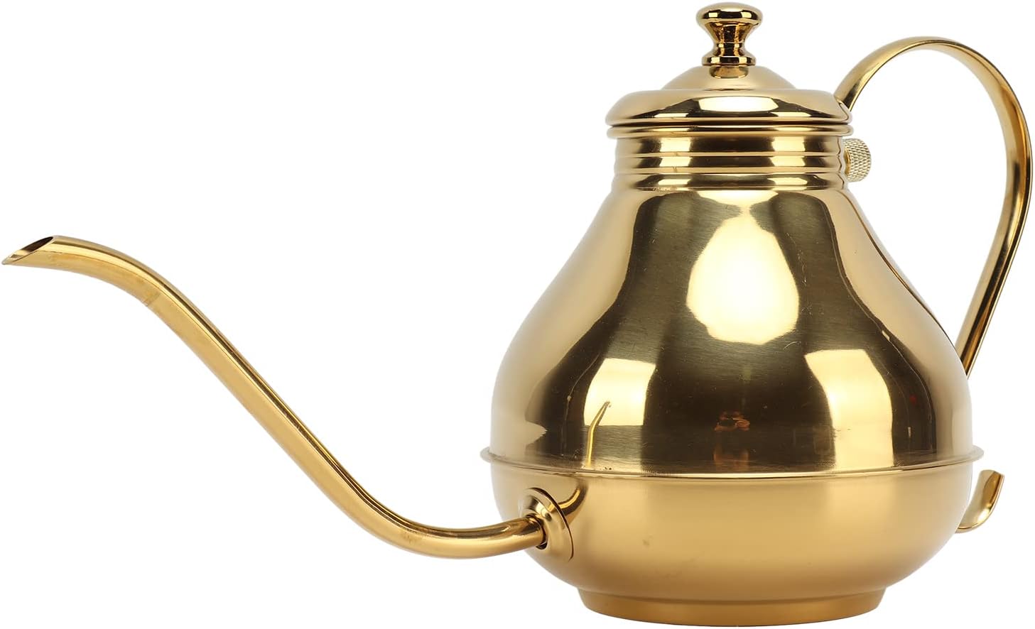 Pour Over Kettle, 34oz/1L Gold Stainless Steel Gooseneck Tea Kettle for Induction, Long Narrow Drip Spout Coffee Tea Pot Water Kettle for Home & Kitchen, Coffee and Tea Brewing