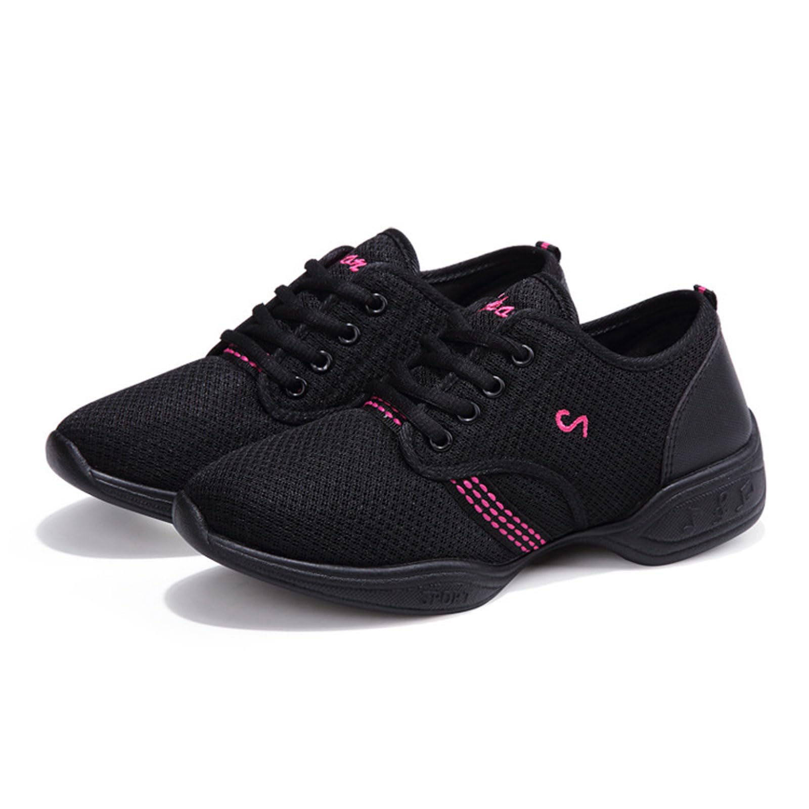 Women's Mesh Split Sole Dance Sneakers - Jazz, Latin, Ballroom & Casual Shoes - Lightweight, Breathable, Suitable for Many Dance Disciplines