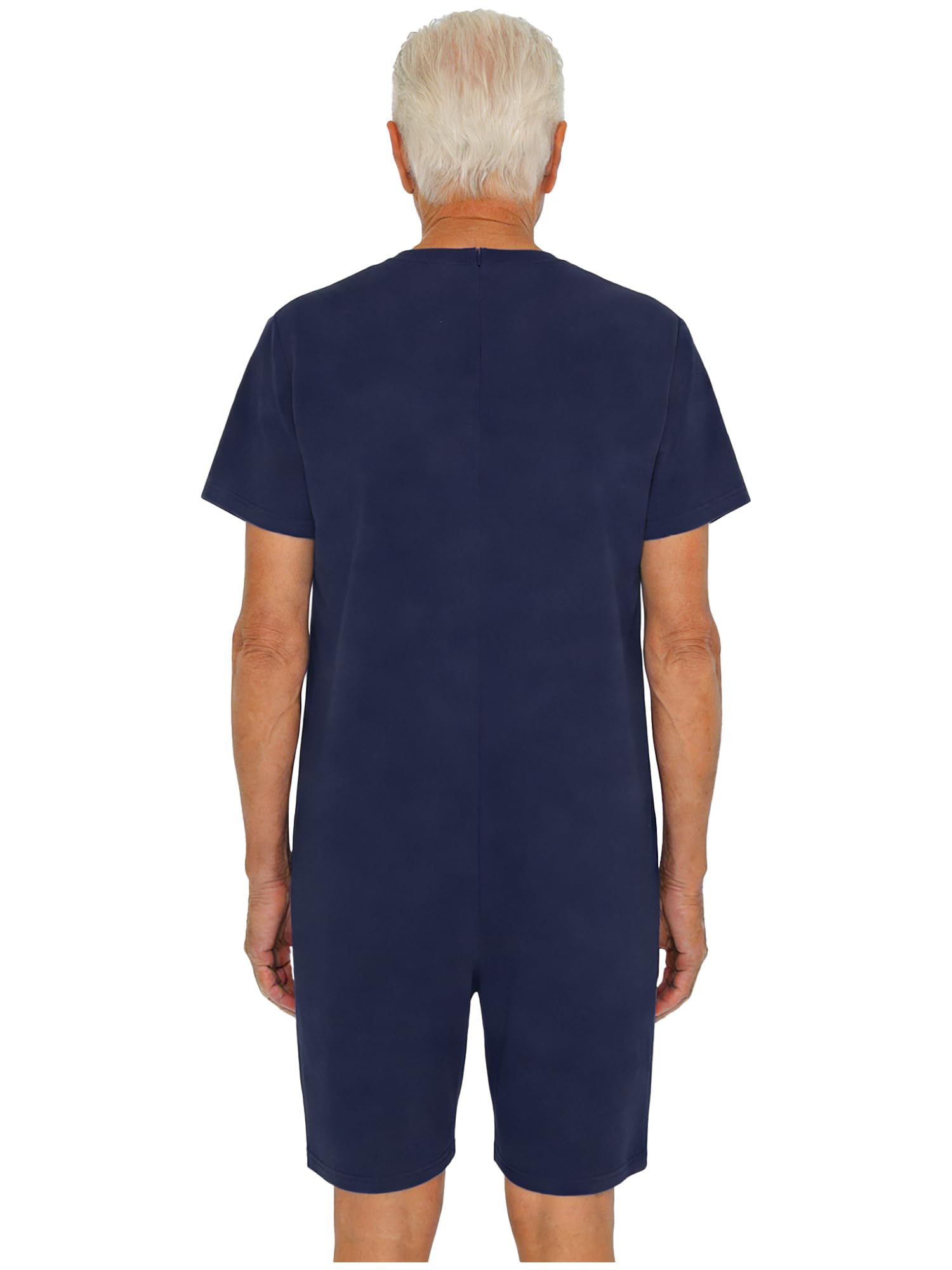 ranrann Femme Homme Combinaison Fermeture Éclair Au Dos Adulte Personnes Âgées Combinaison Adapté Grenouillère Soin Sanitaire Alzheimer
