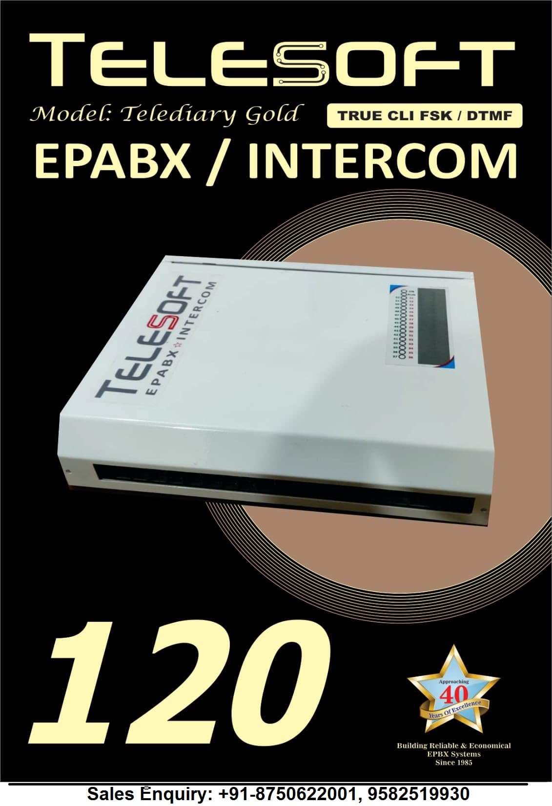 TDX-120 EPABX Intercom System, 1 CO Line and 20 Intercom Extensions, Wired Telephone Exchange Unit for Office, Hotel, Factory, School, Clinic, Warehouse and Business Communication-picture-23