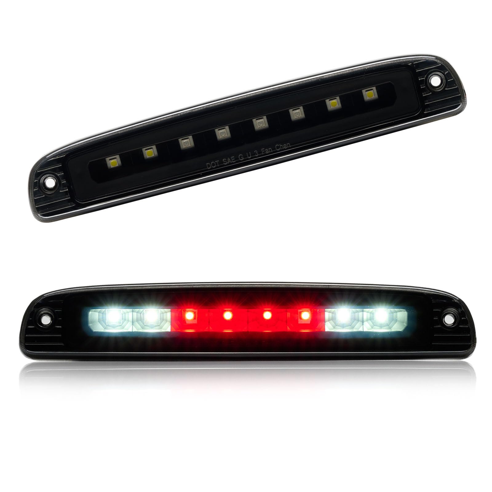 Third 3rd Brake Light LED for 1997-2010 Dodge Dakota, High Mount Rear Brake Lights Assembly for 97-10 Dakota, Waterproof Center Cab Cargo Lamp Stop Light