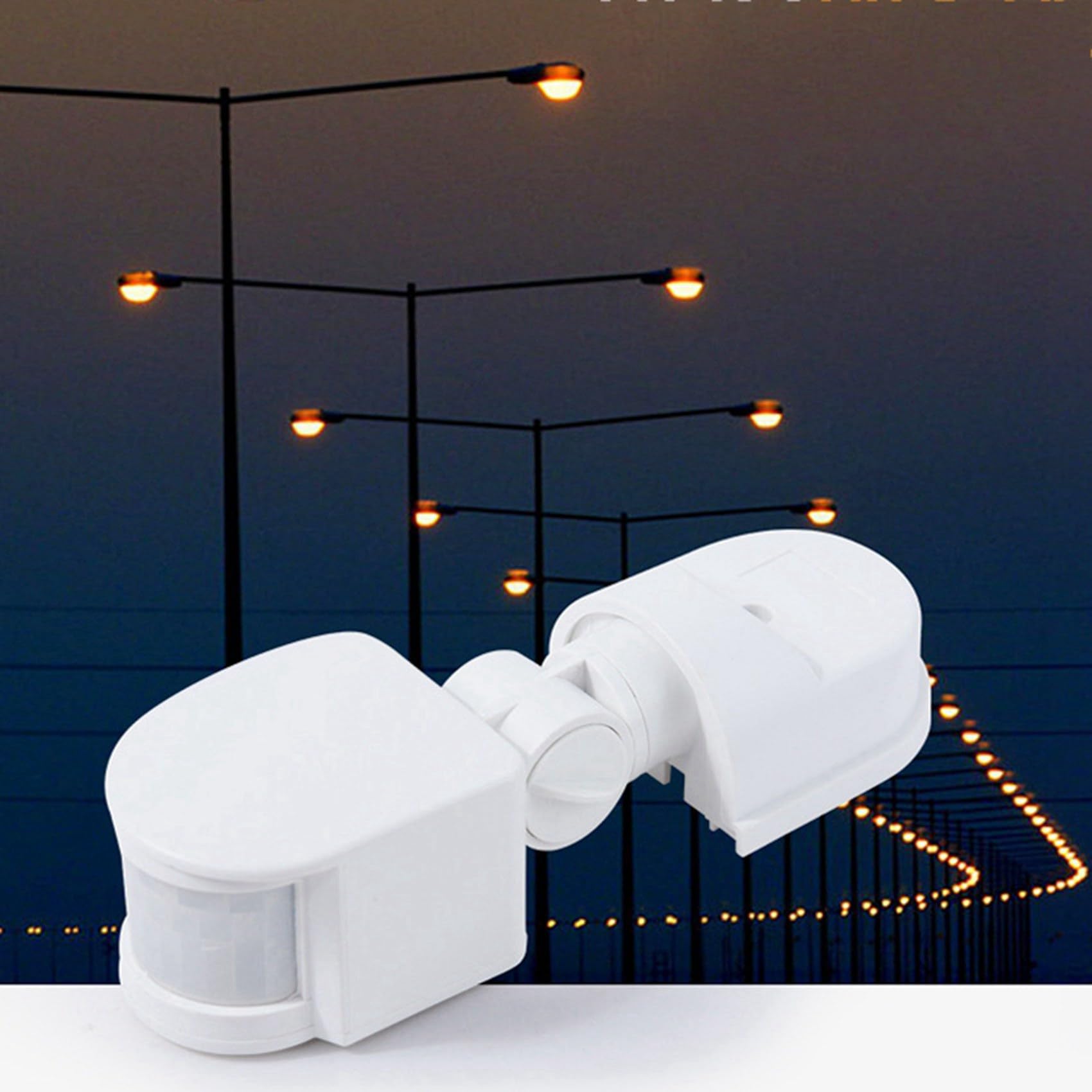 6 x sensore di movimento a infrarossi AC110 V-240 V interruttore di sensore regolabile per sensori di movimento corporeo PIR per più scenari (bianco)
