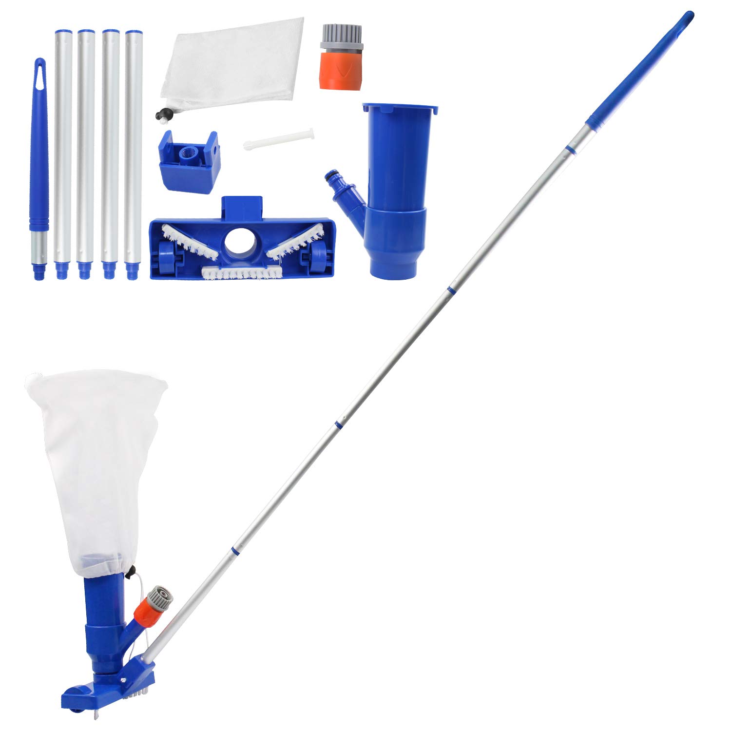 ARLBA Portable Swimming Pool Jet Vacuum Underwater Cleaner with Brush