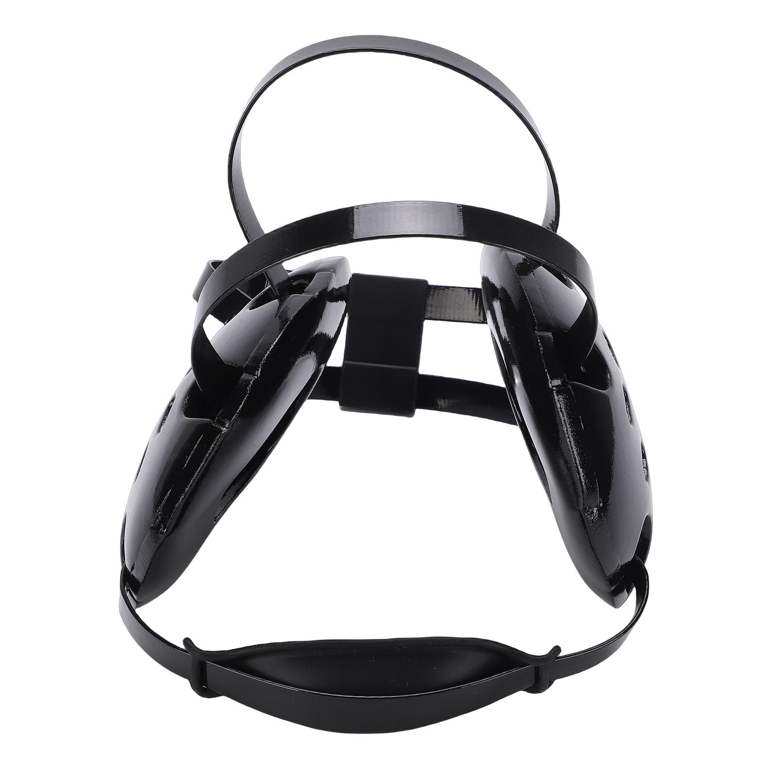 Greensen Casque de Lutte, 11 Trouilles Réglable Respirant Protecteur d'oreille avec Coussinet de Menton Doux, pour Hommes Femmes Adultes Noir Jiu Jitsu MMA