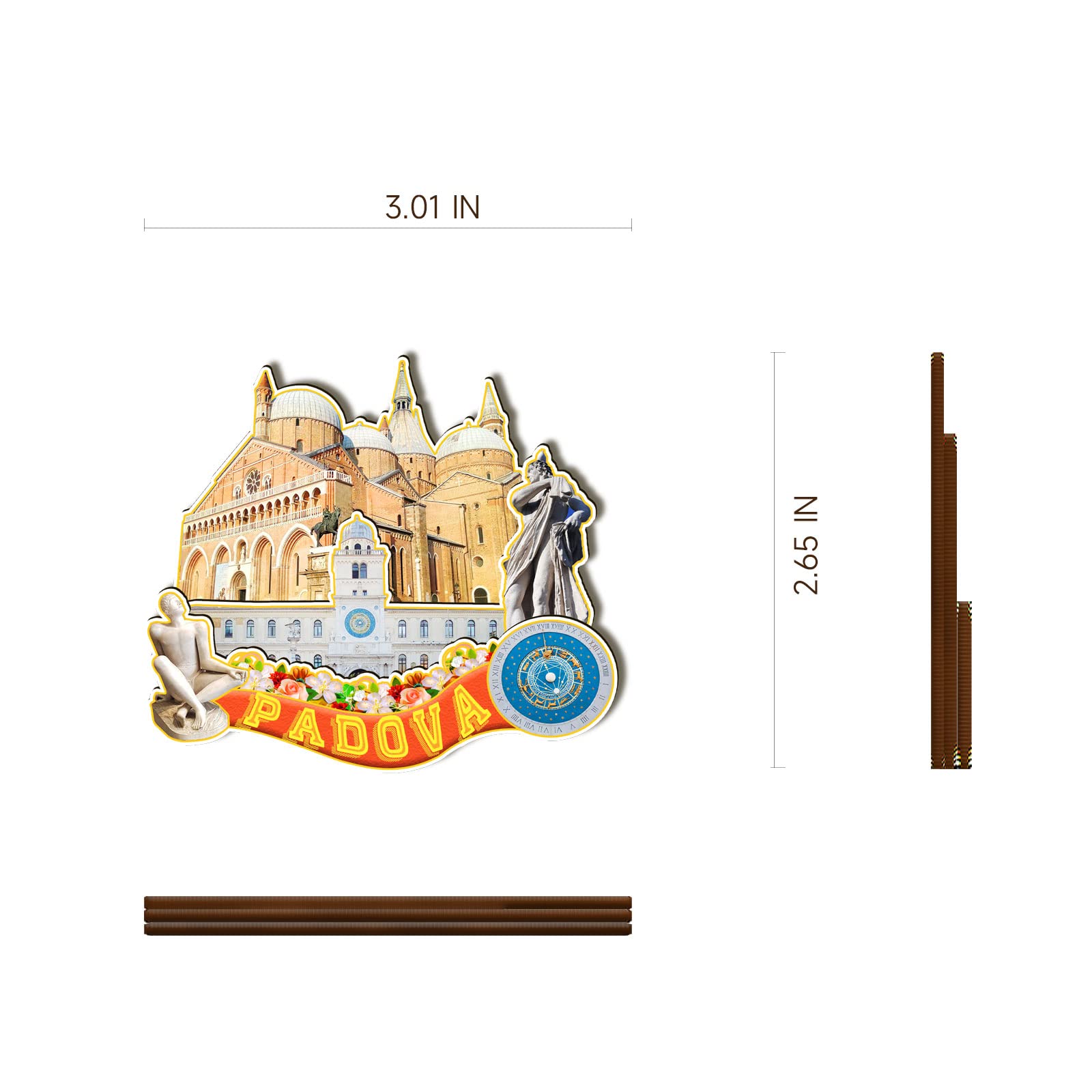 Magnete da frigorifero in legno 3D Canada Calgary, souvenir