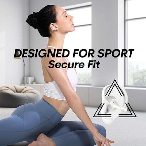 Miniatura 4 de Loluka Auriculares de oído abierto Bluetooth inalámbrico con clip para el oído, auriculares de conducción ósea, auriculares de conducción ósea,