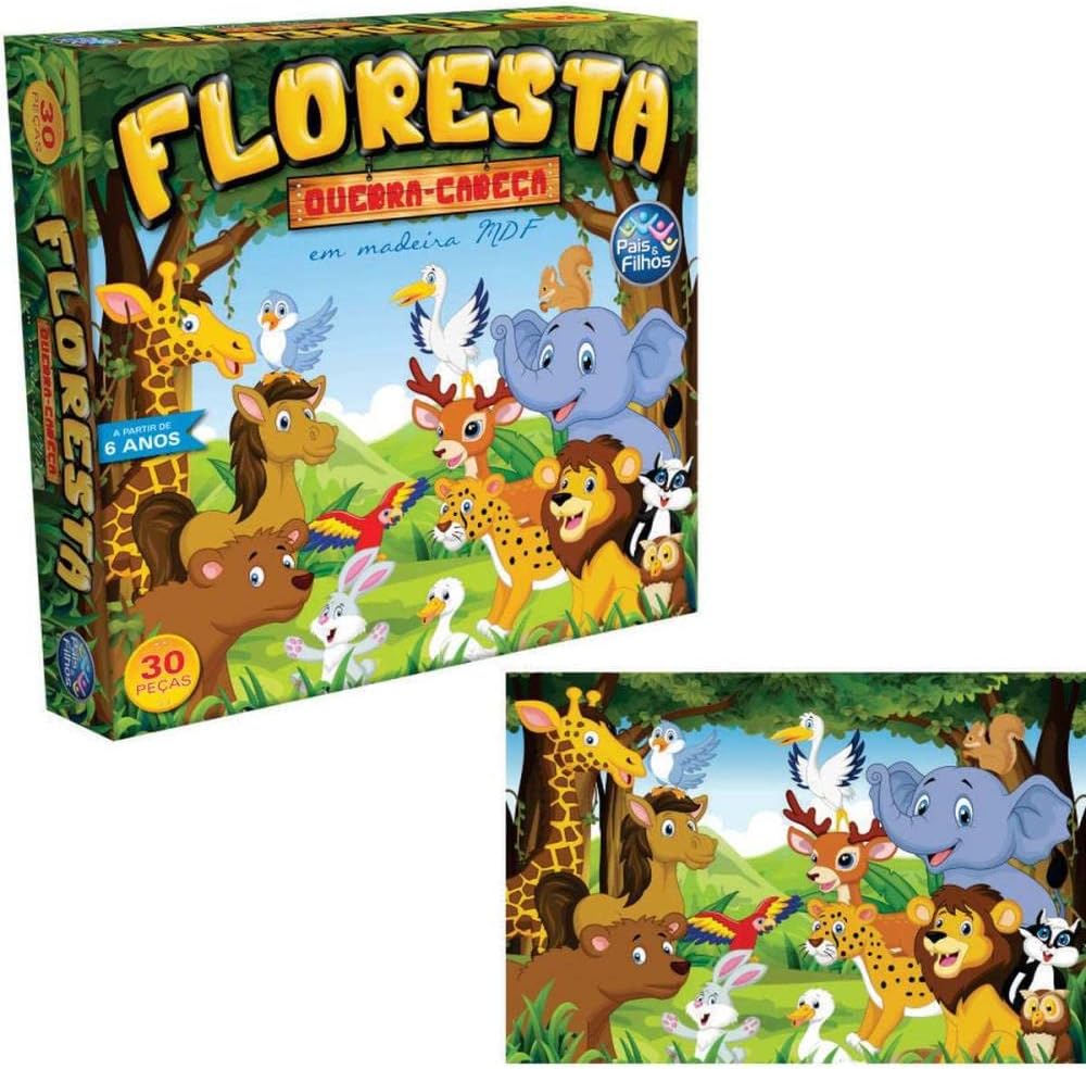 Review Pais & Filhos - Quebra-Cabeça Madeira Floresta: diversão e aprendizado em 30 peças! 4 61URV365dfL. AC SL1000
