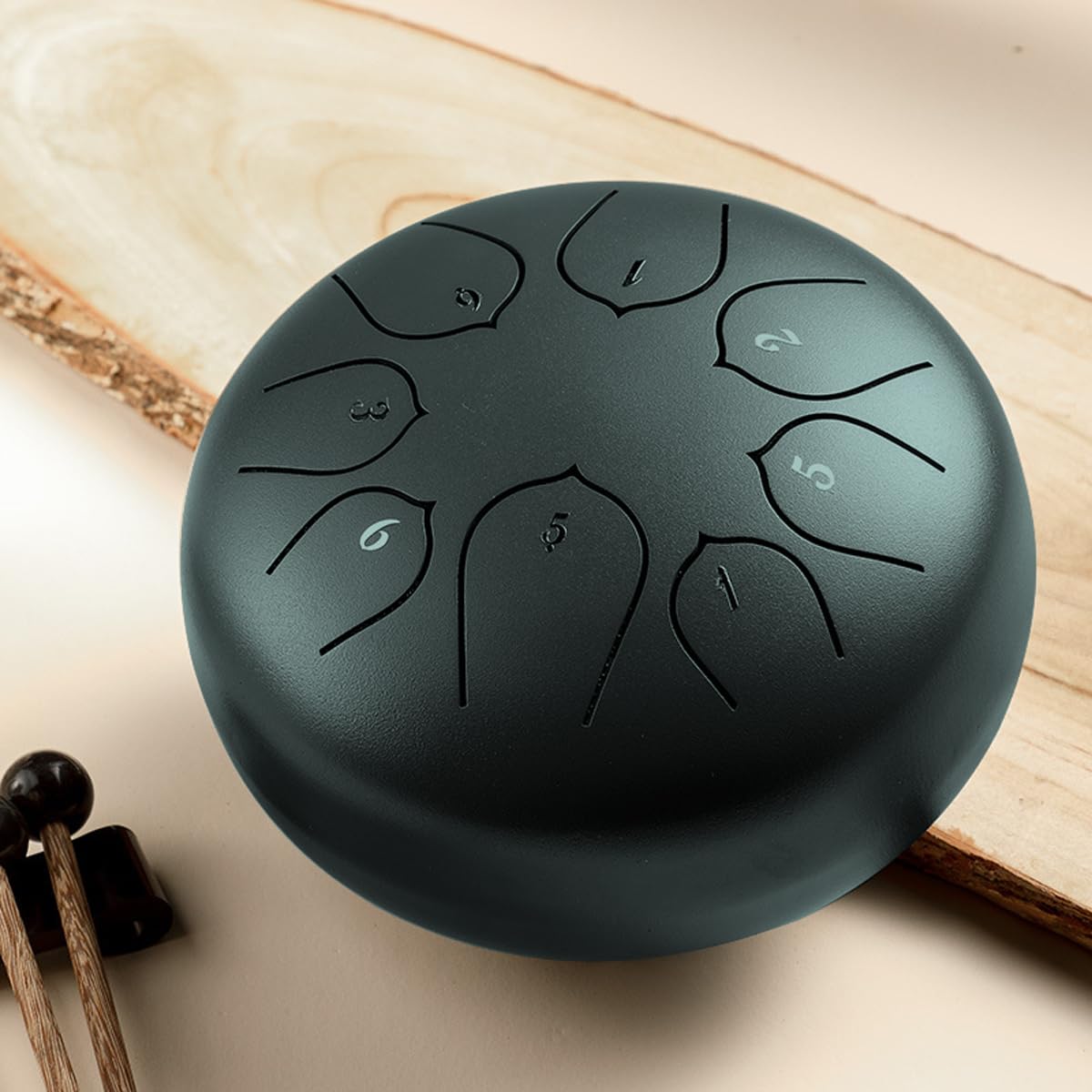 Juego de Tambores de Lluvia - Tambor de Jardín al Aire Libre, 8 Tonos de Acero, Instrumento de Meditación de Mano, Timbre de Lluvia Exterior