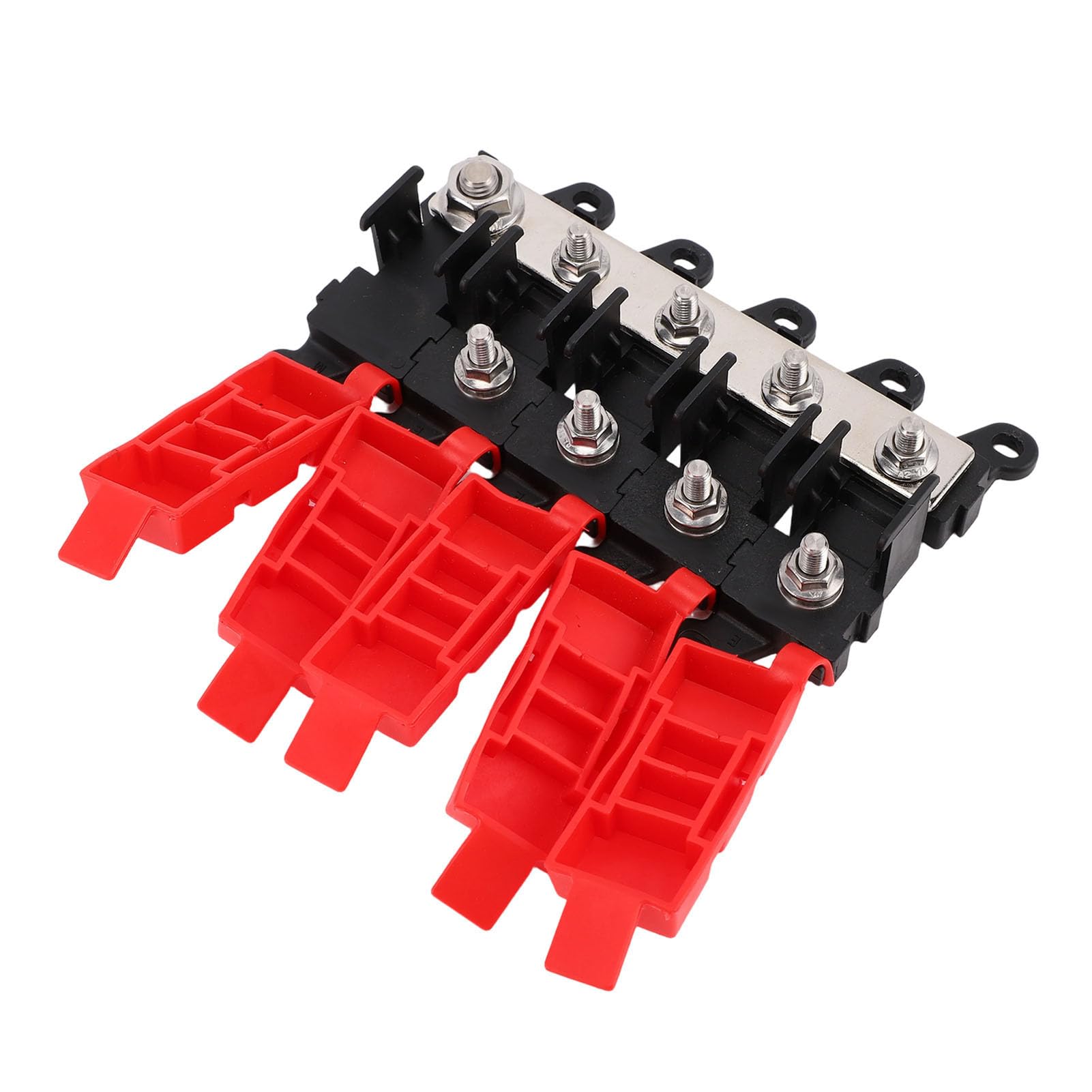 Portafusibles de alta corriente 200 A, diseño a presión para equipo eléctrico de coche, barco, autocaravana, cableado limpio para automóviles, marina, 13 x 7,9 cm, acero inoxidable