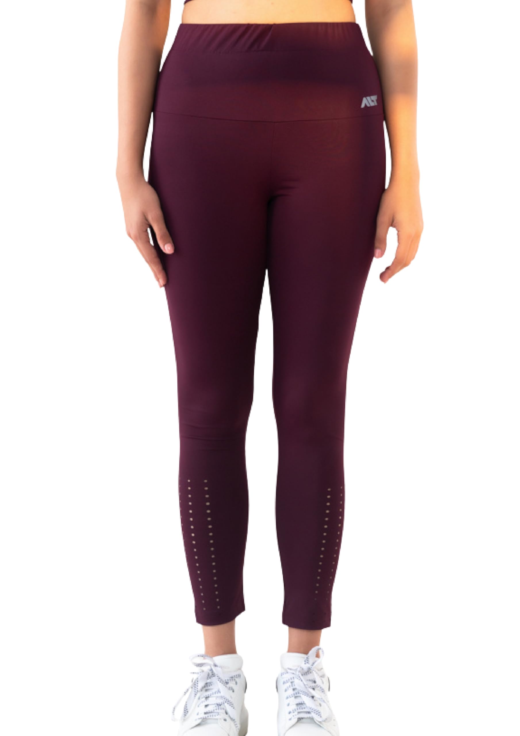 Polyster Mid-Rise Gym Leggings for Women's Breathable, Stretchy Yoga Pants, Sweat-Wicking, Non-See-Through Activewear, Workout Tights Jeggings-image-6