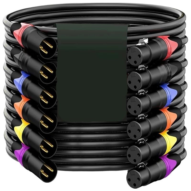 XLR Male to XLR Female Cable for Professional Recording Extension Line Balanced Mixer Amplifier Live Microphone Line(Black,300cm)